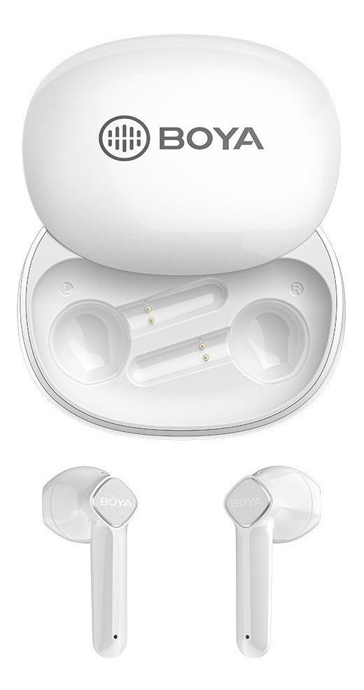 Audífonos Boya By-ap100 Intrauditivos Inalámbricos Bluetooth 5.1 Blancos