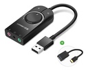 Ugreen Tarjeta De Sonido Externa Usb 2.0 + Adaptador Usb C